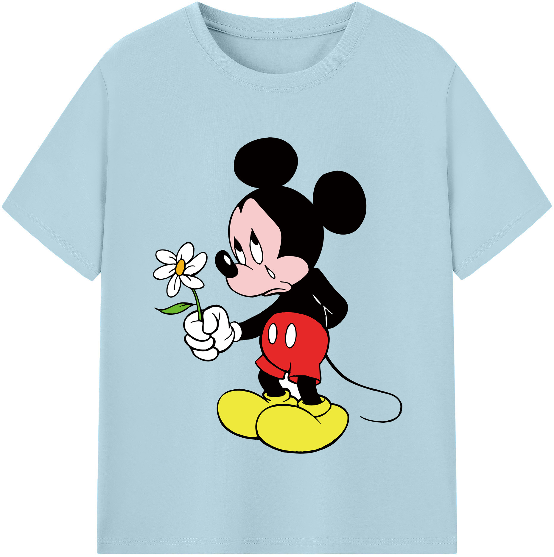 （画像用） ミッキーマウス Mickey Mouse 綿100％半袖Tシャツ（フロントプリント）